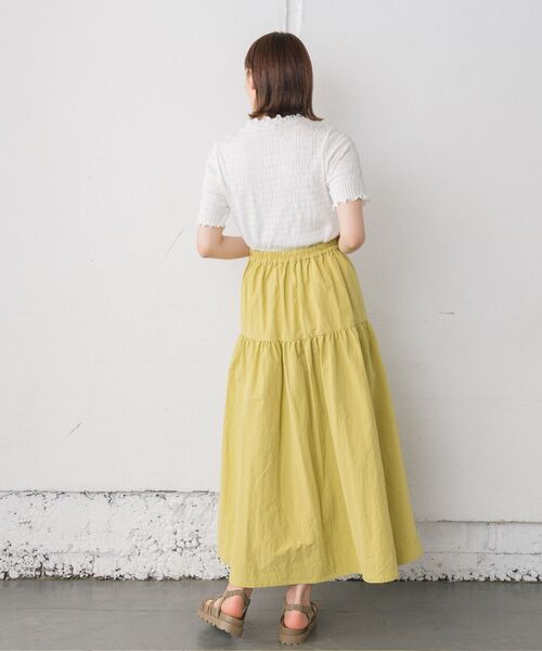 RETRO GIRL（レトロガール）の「シャーリングメロウTee（Tシャツ/カットソー・レディース・グリーン/ホワイト/ブラック/ブルー・FREE）」の8枚目の写真