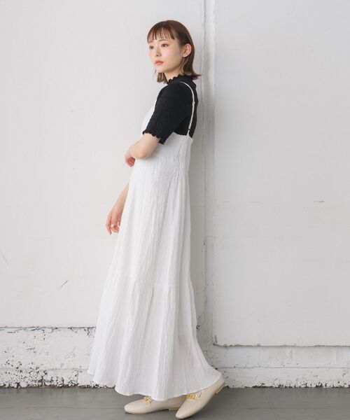 RETRO GIRL（レトロガール）の「シャーリングメロウTee（Tシャツ/カットソー・レディース・グリーン/ホワイト/ブラック/ブルー・FREE）」の13枚目の写真