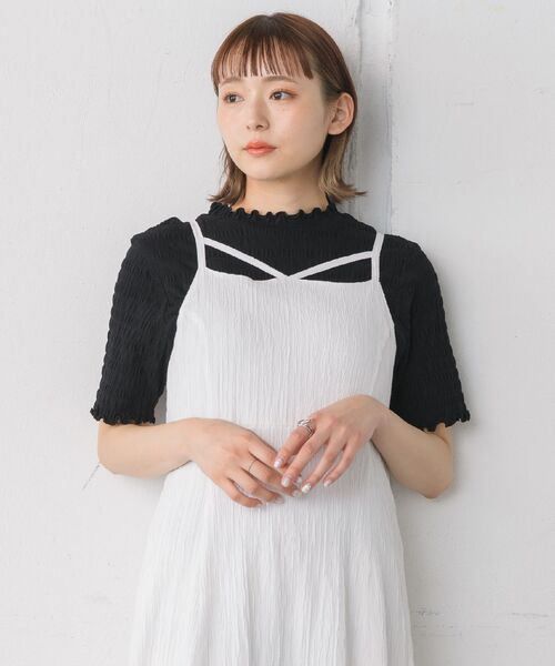 RETRO GIRL（レトロガール）の「シャーリングメロウTee（Tシャツ/カットソー・レディース・グリーン/ホワイト/ブラック/ブルー・FREE）」の16枚目の写真