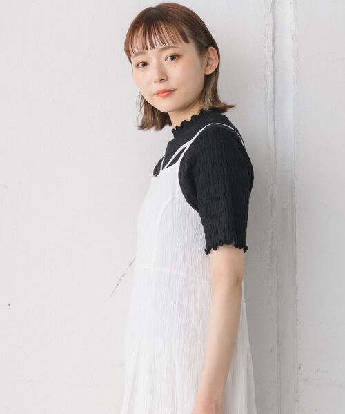 RETRO GIRL（レトロガール）の「シャーリングメロウTee（Tシャツ/カットソー・レディース・グリーン/ホワイト/ブラック/ブルー・FREE）」の17枚目の写真