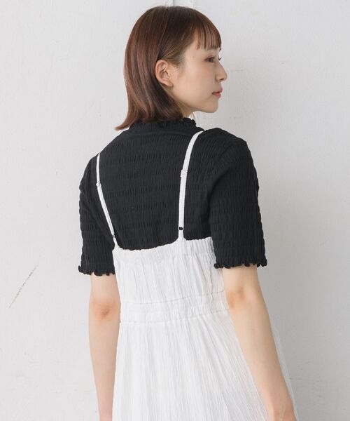 RETRO GIRL（レトロガール）の「シャーリングメロウTee（Tシャツ/カットソー・レディース・グリーン/ホワイト/ブラック/ブルー・FREE）」の18枚目の写真