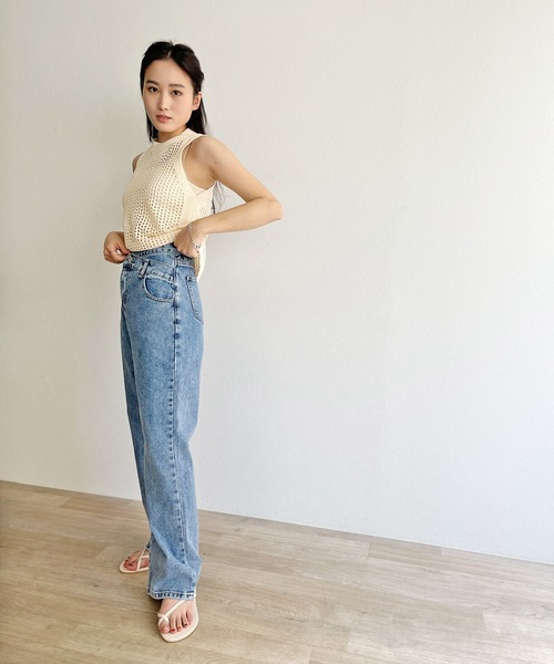 ISOOK(アイスー)の「【ZOZO限定】Sleeveless mesh knit / スリーブレスメッシュニット(タンクトップ・レディース・アイボリー・FREE)」の11枚目の写真