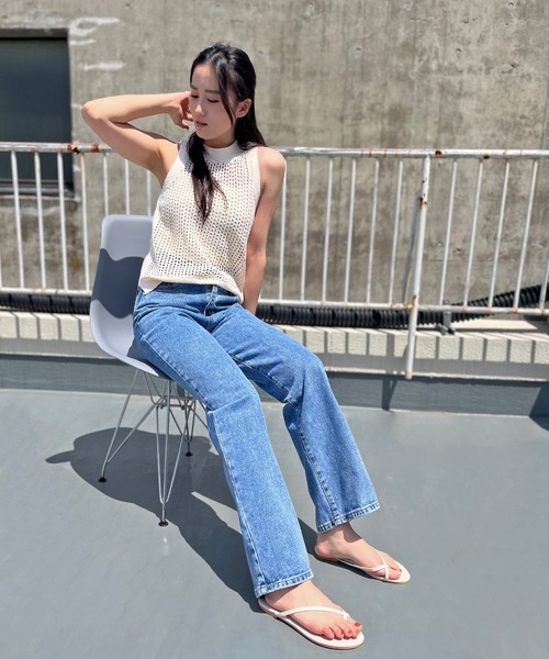 ISOOK(アイスー)の「【ZOZO限定】Sleeveless mesh knit / スリーブレスメッシュニット(タンクトップ・レディース・アイボリー・FREE)」の16枚目の写真