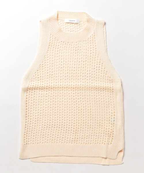 ISOOK(アイスー)の「【ZOZO限定】Sleeveless mesh knit / スリーブレスメッシュニット(タンクトップ・レディース・アイボリー・FREE)」の19枚目の写真