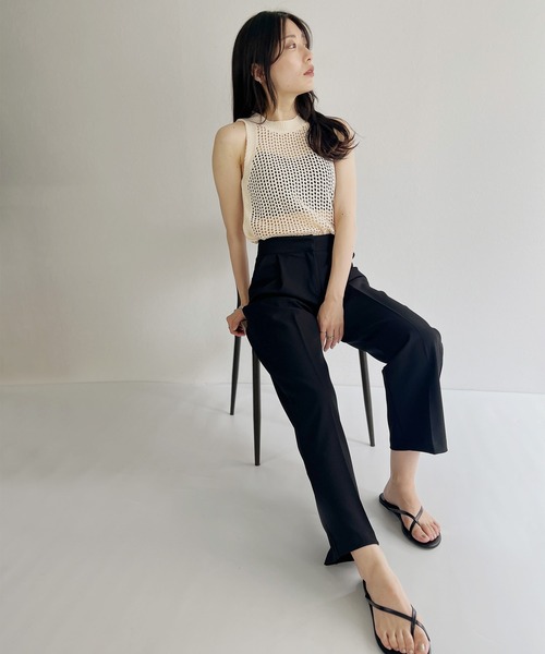 ISOOK(アイスー)の「【ZOZO限定】Sleeveless mesh knit / スリーブレスメッシュニット(タンクトップ・レディース・アイボリー・FREE)」の21枚目の写真