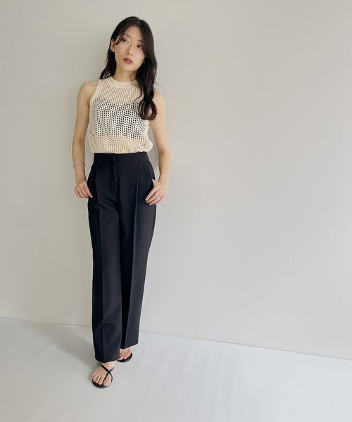 ISOOK(アイスー)の「【ZOZO限定】Sleeveless mesh knit / スリーブレスメッシュニット(タンクトップ・レディース・アイボリー・FREE)」の22枚目の写真