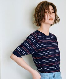 grove | アイレットボーダープルオーバー(ニット/セーター)