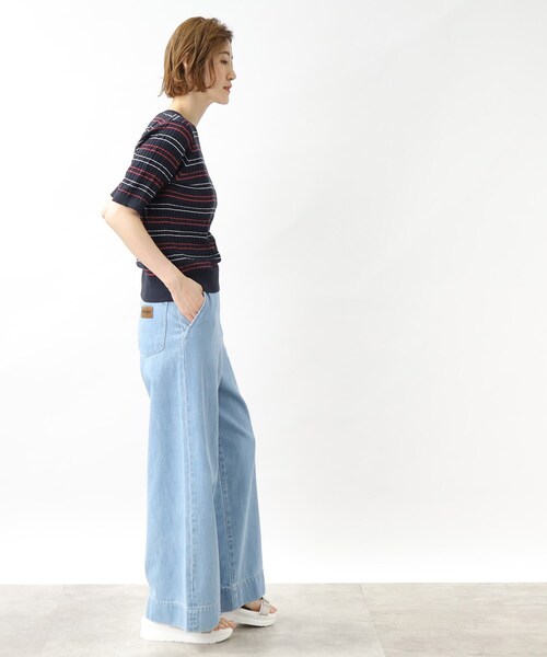 grove（グローブ）の「◆アイレットボーダープルオーバー（ニット/セーター・レディース・ライトグリーン系2/ネイビー系2/アイボリー系2・02/03/04/01/05）」の11枚目の写真