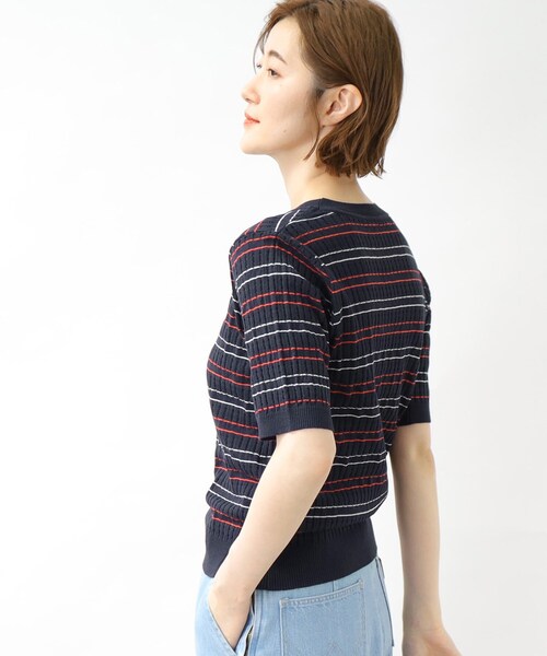 grove（グローブ）の「◆アイレットボーダープルオーバー（ニット/セーター・レディース・ライトグリーン系2/ネイビー系2/アイボリー系2・02/03/04/01/05）」の13枚目の写真