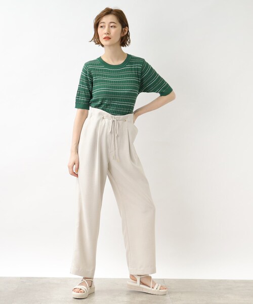 grove（グローブ）の「◆アイレットボーダープルオーバー（ニット/セーター・レディース・ライトグリーン系2/ネイビー系2/アイボリー系2・02/03/04/01/05）」の15枚目の写真