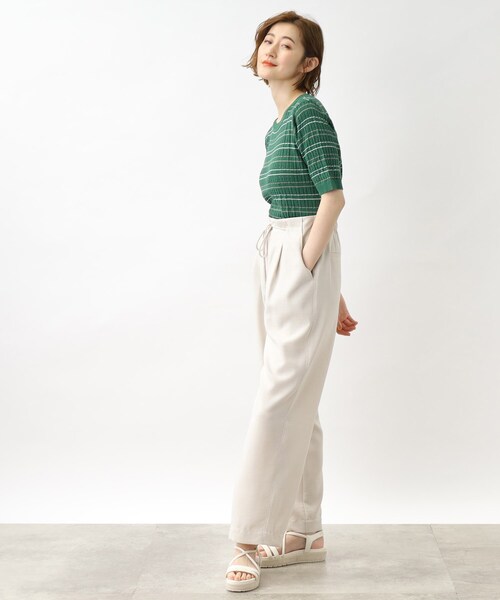 grove（グローブ）の「◆アイレットボーダープルオーバー（ニット/セーター・レディース・ライトグリーン系2/ネイビー系2/アイボリー系2・02/03/04/01/05）」の16枚目の写真