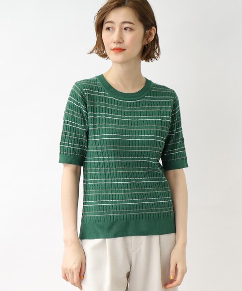 grove（グローブ）の「◆アイレットボーダープルオーバー（ニット/セーター・レディース・ライトグリーン系2/ネイビー系2/アイボリー系2・02/03/04/01/05）」の20枚目の写真