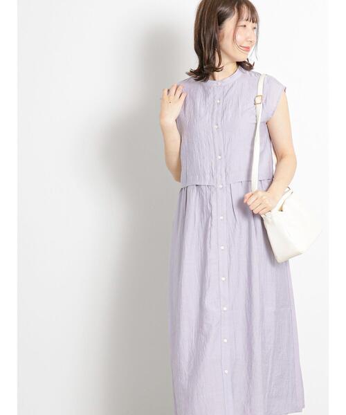 Te chichi TERRASSE（テチチテラス）の「レイヤード風ワンピース（ワンピース・レディース・グレー/イエロー/チャコールグレー・F）」の16枚目の写真