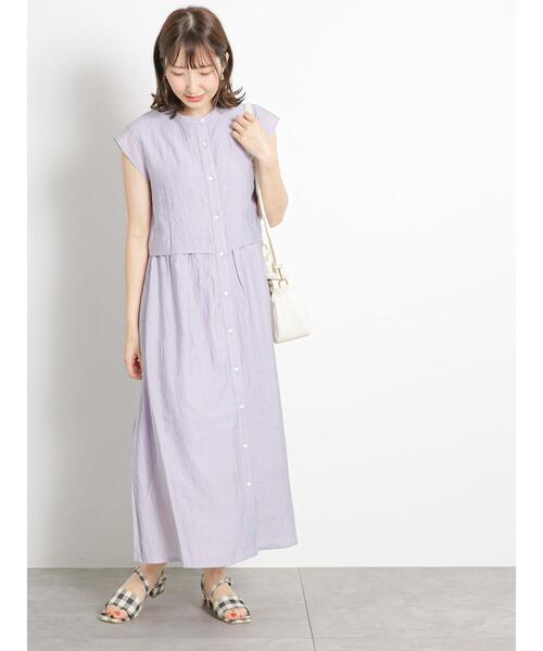 Te chichi TERRASSE（テチチテラス）の「レイヤード風ワンピース（ワンピース・レディース・グレー/イエロー/チャコールグレー・F）」の17枚目の写真