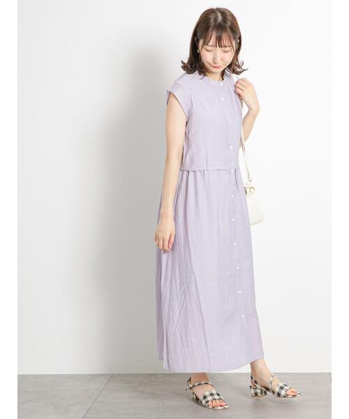 Te chichi TERRASSE（テチチテラス）の「レイヤード風ワンピース（ワンピース・レディース・グレー/イエロー/チャコールグレー・F）」の19枚目の写真