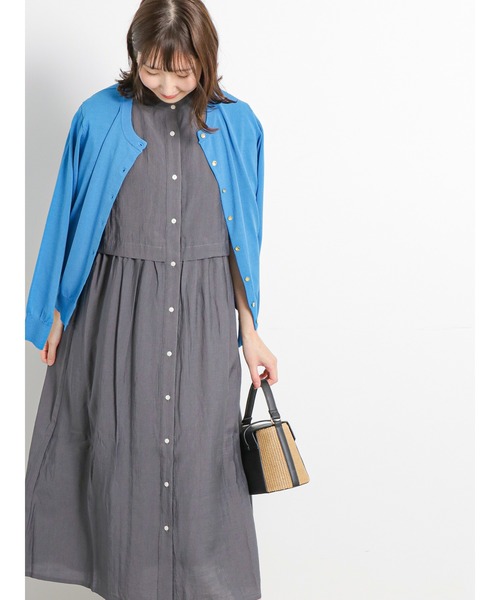 Te chichi TERRASSE（テチチテラス）の「レイヤード風ワンピース（ワンピース・レディース・グレー/イエロー/チャコールグレー・F）」の2枚目の写真