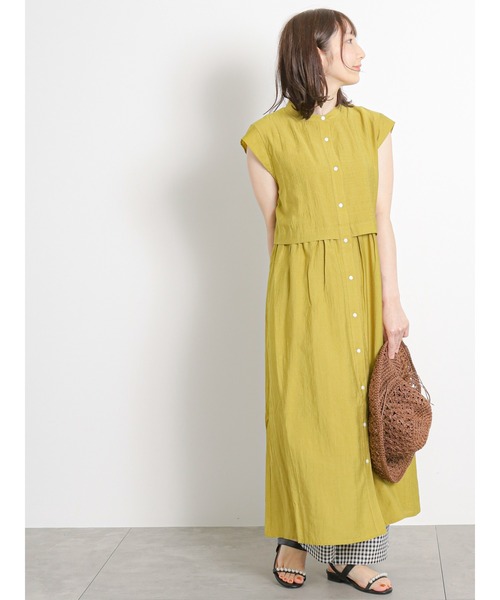 Te chichi TERRASSE（テチチテラス）の「レイヤード風ワンピース（ワンピース・レディース・グレー/イエロー/チャコールグレー・F）」の3枚目の写真
