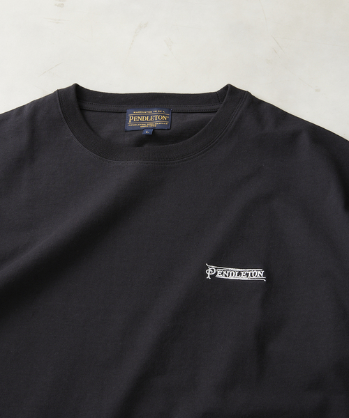 PENDLETON(ペンドルトン)の「【PENDLETON / ペンドルトン】別注 バックプリントパターン刺繍Tシャツ(Tシャツ/カットソー・メンズ・オートミール/ブラック系その他/ブラック/アイボリー・MEDIUM/LARGE)」の9枚目の写真