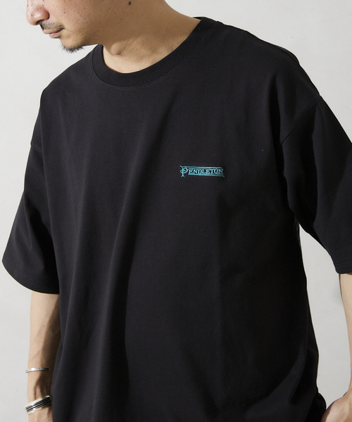 PENDLETON(ペンドルトン)の「【PENDLETON / ペンドルトン】別注 バックプリントパターン刺繍Tシャツ(Tシャツ/カットソー・メンズ・オートミール/ブラック系その他/ブラック/アイボリー・MEDIUM/LARGE)」の15枚目の写真