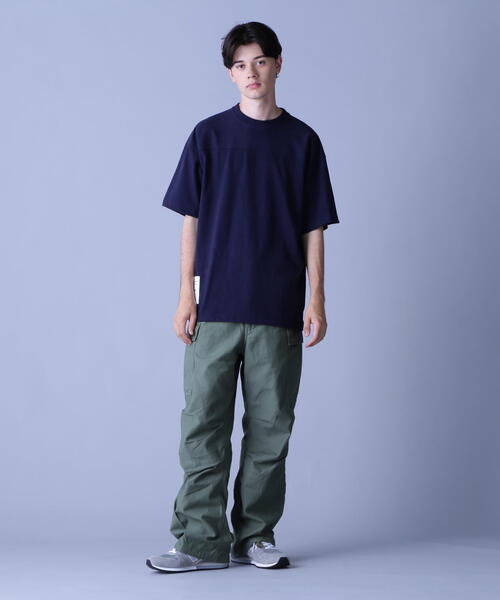Phigvel フットボールシャツ カーキ 長袖カットソー サイズ40 BASIC HEAVYWEIGHT L/S FOOTBALL T-SHIRT / ベーシック