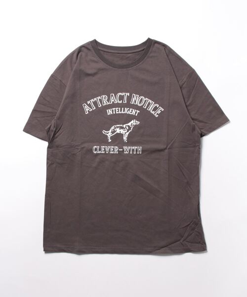 aimoha(アイモハ)の「アメカジ風 プリントTシャツ(Tシャツ/カットソー・レディース・ネイビー/ホワイト/グレー・FREE)」の6枚目の写真