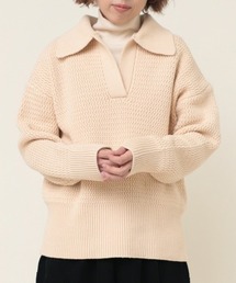 RNA-N | K2635 襟付きスキッパーニットプルオーバー(ニット/セーター)