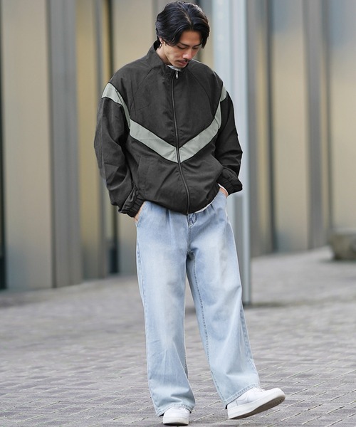 SOMEDIFF(サムディフ)の「【SOMEDIFF】PeachSkin IPFUトラックジャケット メンズ ナイロンジャケット ジャージ ブルゾン オーバーサイズテックジャケットフィットネス 春服(ジャージ・メンズ・チャコール/ネイビー/アイボリー・L/M)」の20枚目の写真