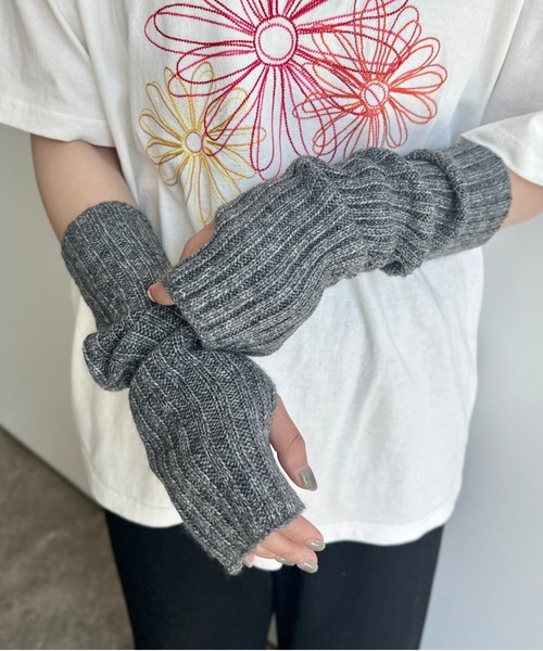 CPCM(シーピーシーエム)の「MIX糸アームウォーマー(アームカバー・レディース・ライトベージュ/チャコールグレー/ピンク・FREE)」の10枚目の写真