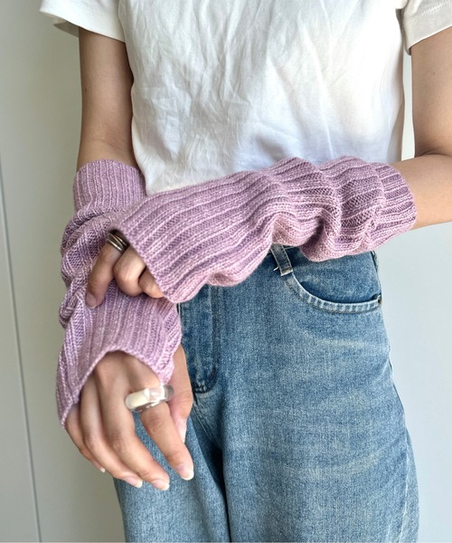 CPCM(シーピーシーエム)の「MIX糸アームウォーマー(アームカバー・レディース・ライトベージュ/チャコールグレー/ピンク・FREE)」の16枚目の写真