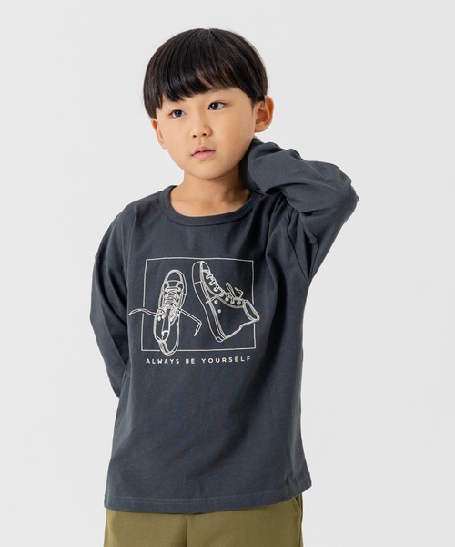 chil2（チルツー）の「コットン100％ プリント 長袖Tシャツ（Tシャツ/カットソー・キッズ・E/B/H/L/A/I/J/F/C/K/D/G・90cm/110cm/130cm/140cm/100cm/80ｃｍ/120cm）」の8枚目の写真