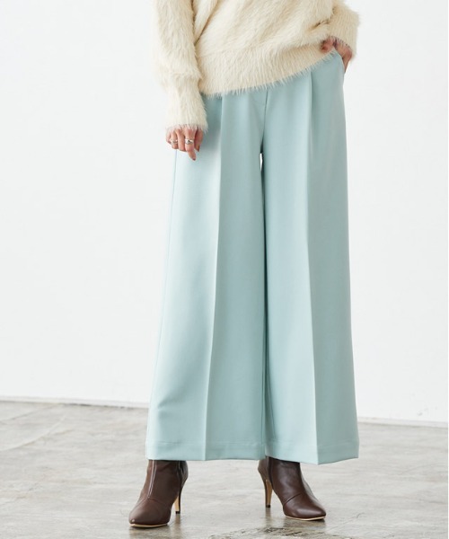 Pierrot（ピエロ）の「高見えワイドパンツ（その他パンツ・レディース・アイボリー/ダークネイビー/グレー系その他/グレイッシュベージュ/ピンク系その他/ブラック/グリーン系その他/ベージュ/ブラウン系その他/グレー系その他2/イエロー系その他/ベージュ系その他/モカ/ライトベージュ・TM/S/TLL/M/LL/PM/L/PS/PL/TL）」の11枚目の写真