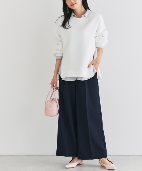 Pierrot(ピエロ)の「高見えワイドパンツ(その他パンツ・レディース・アイボリー/ダークネイビー/グレー系その他/グレイッシュベージュ/ピンク系その他/ブラック/グリーン系その他/ベージュ/ブラウン系その他/グレー系その他2/イエロー系その他/ベージュ系その他/モカ/ライトベージュ・TM/S/TLL/M/LL/PM/L/PS/PL/TL)」の17枚目の写真