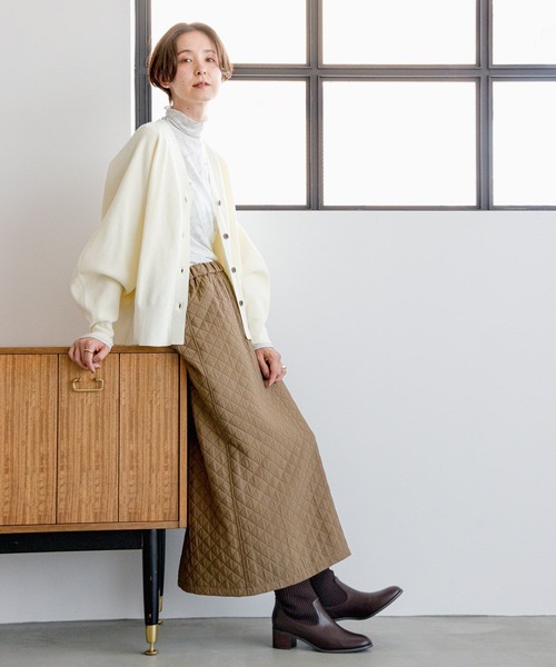 LEPSIM(レプシィム)の「キルティングスカート 964227(スカート・レディース・カーキブラウン/アイボリー/ブラック・FREE)」の20枚目の写真