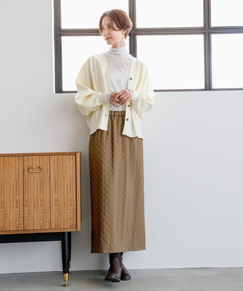 LEPSIM(レプシィム)の「キルティングスカート 964227(スカート・レディース・カーキブラウン/アイボリー/ブラック・FREE)」の21枚目の写真