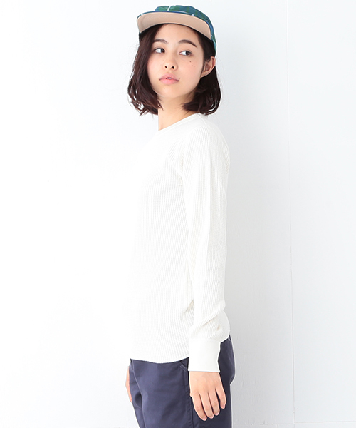 BEAMS BOY（ビームスボーイ）の「【FUDGE5月号掲載】BEAMS BOY / ヘビーワッフル クルー（Tシャツ/カットソー・レディース・ホワイト/グレー/ネイビー・ONE SIZE）」の21枚目の写真
