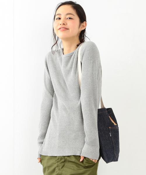 BEAMS BOY（ビームスボーイ）の「【FUDGE5月号掲載】BEAMS BOY / ヘビーワッフル クルー（Tシャツ/カットソー・レディース・ホワイト/グレー/ネイビー・ONE SIZE）」の7枚目の写真