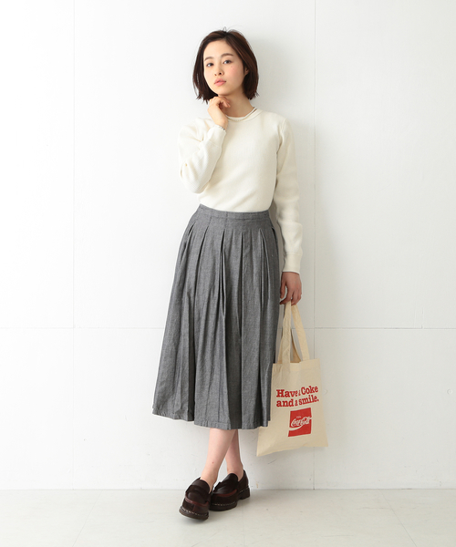 BEAMS BOY（ビームスボーイ）の「【FUDGE5月号掲載】BEAMS BOY / ヘビーワッフル クルー（Tシャツ/カットソー・レディース・ホワイト/グレー/ネイビー・ONE SIZE）」の10枚目の写真