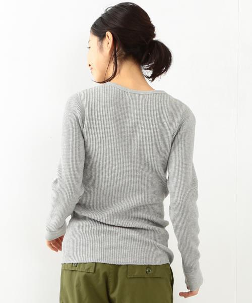 BEAMS BOY（ビームスボーイ）の「【FUDGE5月号掲載】BEAMS BOY / ヘビーワッフル クルー（Tシャツ/カットソー・レディース・ホワイト/グレー/ネイビー・ONE SIZE）」の4枚目の写真