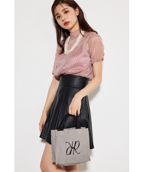 rienda（リエンダ）の「Rロゴキャンバスミニトートバッグ（トートバッグ・レディース・アイボリー/ブラック/グレー・FREE）」の7枚目の写真