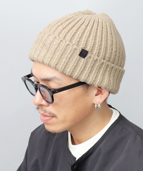ReqHatter（レックハッター）の「リブボア ニットワッチ（ニットキャップ/ビーニー・メンズ・ブラック/ベージュ/グレー/カーキ・FREE）」の4枚目の写真