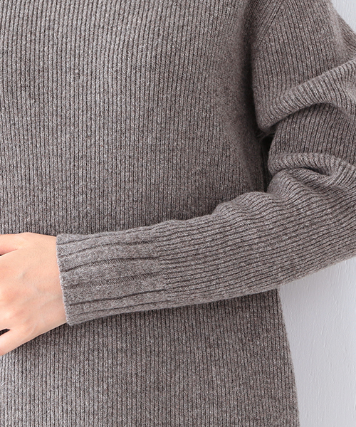 BEAMS BOY（ビームスボーイ）の「BEAMS BOY / 7ゲージ タートルニットワンピース（ワンピース・レディース・グレー/ネイビー・ONE SIZE）」の10枚目の写真