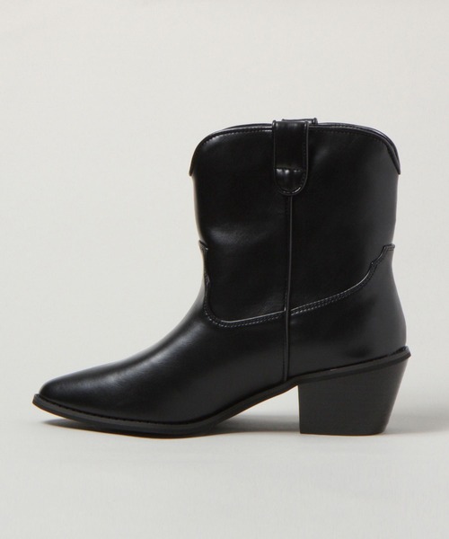 RAGEBLUE（レイジブルー）の「ショートウエスタンブーツ（ブーツ・レディース・ブラック・SMALL/MEDIUM/LARGE）」の10枚目の写真