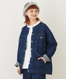CUBE SUGAR | WEB限定デニムアシメポケットワークジャケット(デニムジャケット)