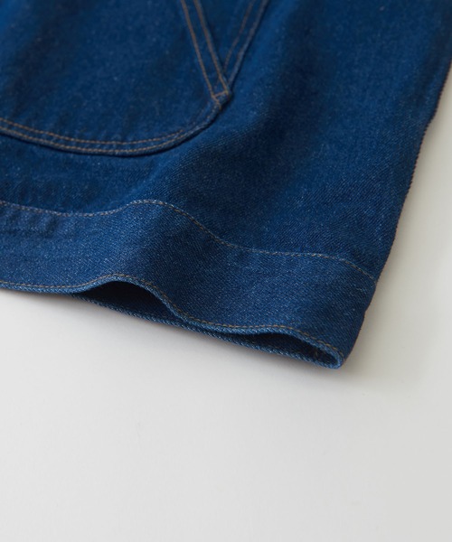 CUBE SUGAR(キューブシュガー)の「WEB限定デニムアシメポケットワークジャケット(デニムジャケット・レディース・インディゴブルー/ワンウォッシュ・M)」の19枚目の写真