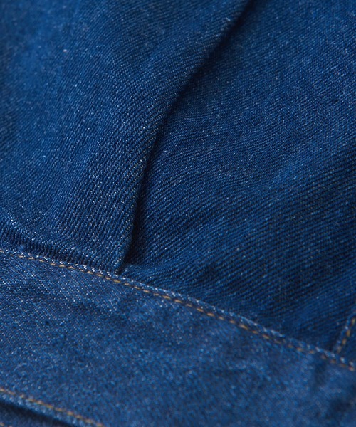 CUBE SUGAR(キューブシュガー)の「WEB限定デニムアシメポケットワークジャケット(デニムジャケット・レディース・インディゴブルー/ワンウォッシュ・M)」の20枚目の写真