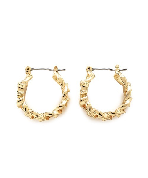 SNIDEL（スナイデル）の「ツイストチェーンフープピアス（ピアス（両耳 