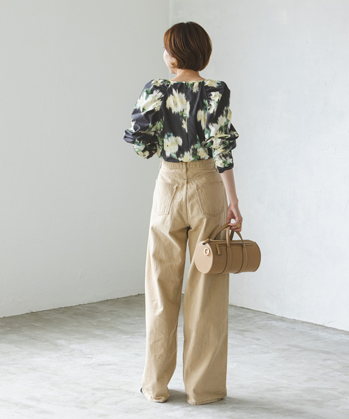 Noble 花柄カットソー ボタニカル柄カットソー（12121502） | LOBJIE (Women