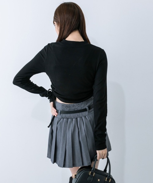 OLIVE des OLIVE（オリーブデオリーブ）の「起毛テレコ裾ドロストTシャツ　1032060210（Tシャツ/カットソー・レディース・ライトグレー/ブラック/オフホワイト・FREE）」の21枚目の写真