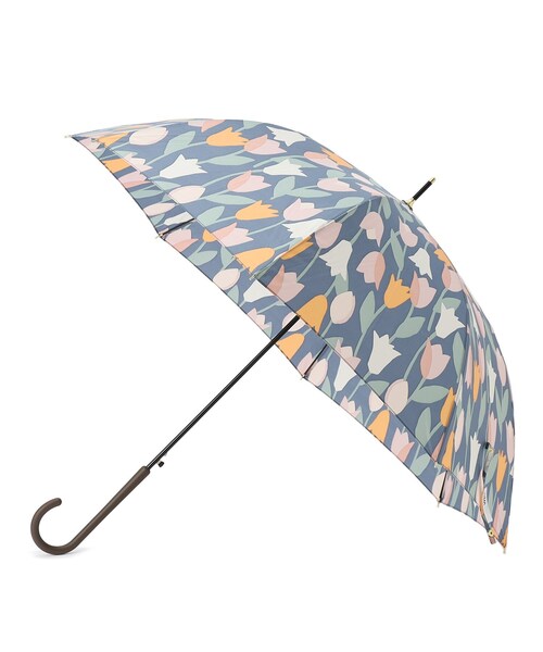 SHOO・LA・RUE（シューラルー）の「Wpc チューリップ柄アンブレラ（長傘・レディース・レッド系8/グレー系4/ブルー系6・00）」の2枚目の写真