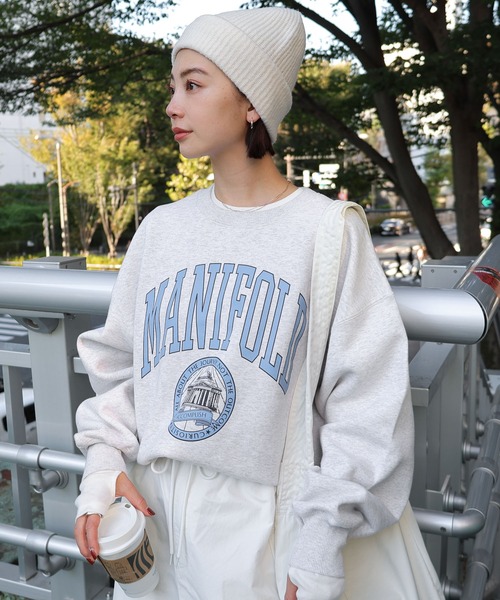 andme（アンドミー）の「リブ編みニット帽（ニットキャップ/ビーニー・レディース・オフホワイト/ブラウン/グリーン系/ブラック/ライトブルー/オレンジ・FREE）」の13枚目の写真